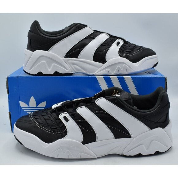 Adidas Mens Size 13 Predator XLG Core Black Leather Basketball Sneakers Shoes - Picture 10 of 12